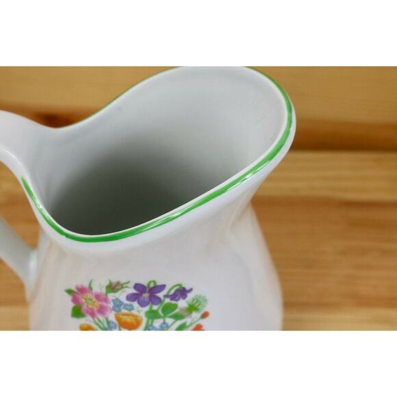 Vintage Pillivuyt France "Fleurs et Rubans" Betty St. John Pitcher China Pottery - Picture 2 of 6